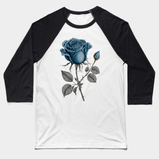 Blue Rose Drawing, Flower Drawing, Gift For Her Baseball T-Shirt